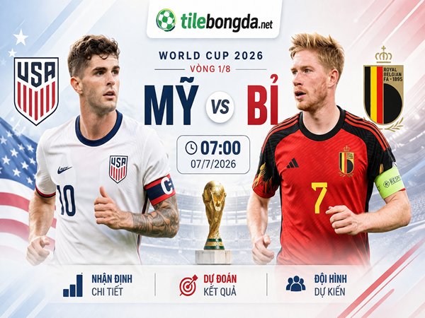 Nhận định, dự đoán Mỹ vs Bỉ hôm nay 07/7